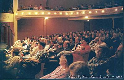 The audience at Thespian Hall