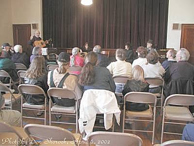 Songwriting workshop in the Fellowship Hall