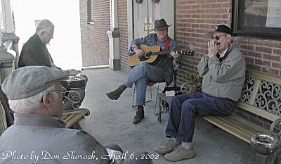 Jamming on the front porch of Turner Hall